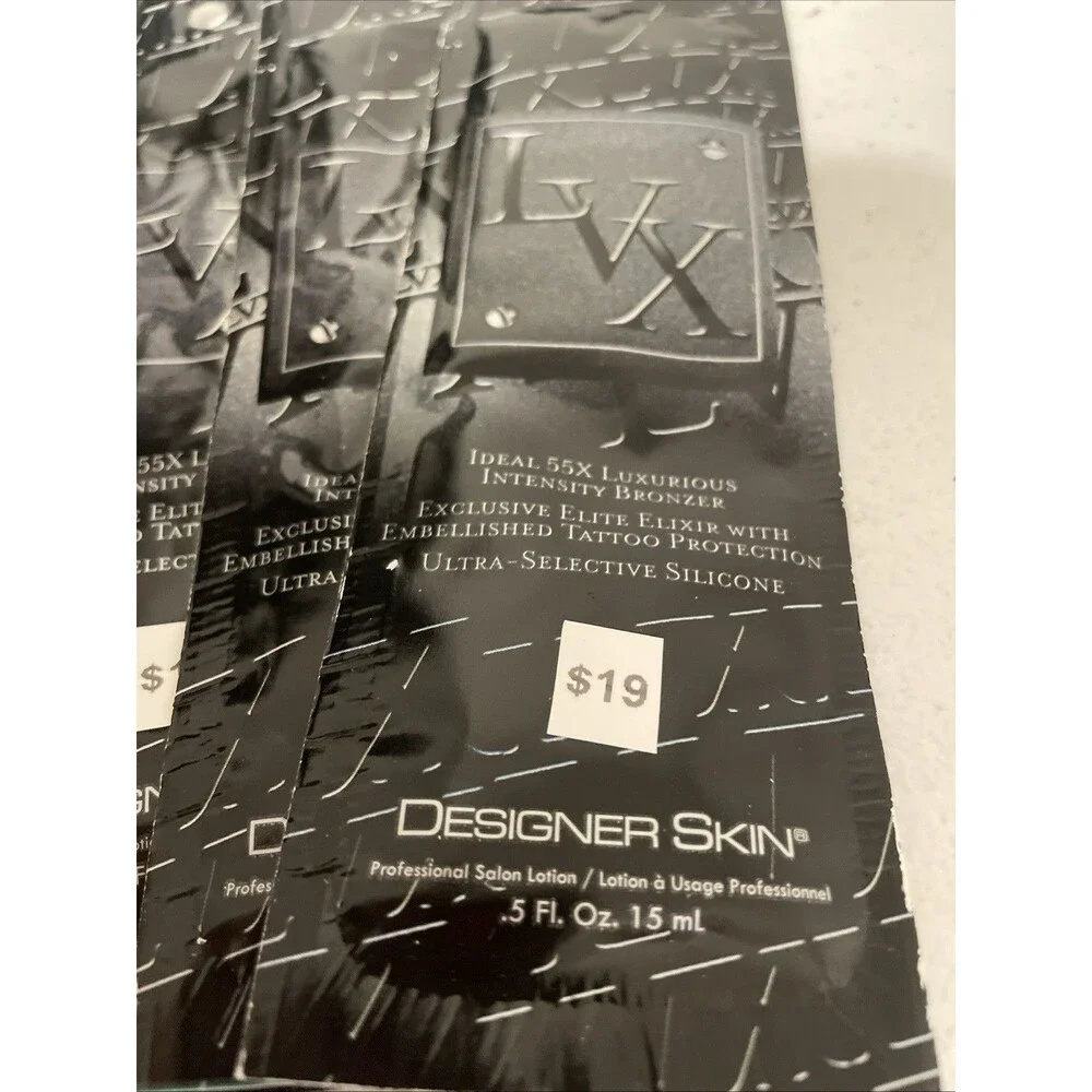 5 LVX Bronzer Tanning Lotion Packets by Designer Skin